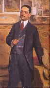 Rodolfo Amoedo Portrait of Joao Timoteo da Costa oil painting on canvas